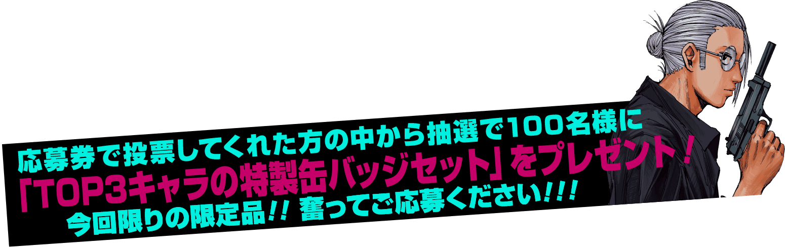 連載４周年記念 第2回『SAKAMOTO DAYS』キャラクター人気投票